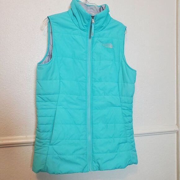 The North Face Other - The North Face Girls XL/TG (18) Aqua Blue Puffer Vest Insulated Jacket